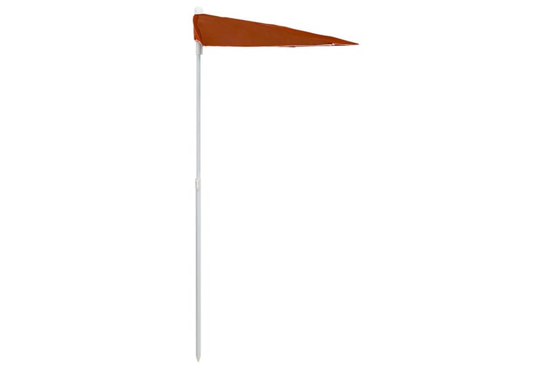 halv parasol med stang 180x90 cm terrakotta - Orange - Parasoller