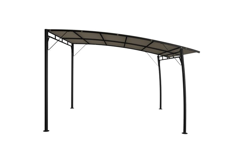 havemarkise 3x3x2,25 m gråbrun - Gråbrun - Havemøbler - Solafskærmning - Havepavilloner - Komplet pavillon