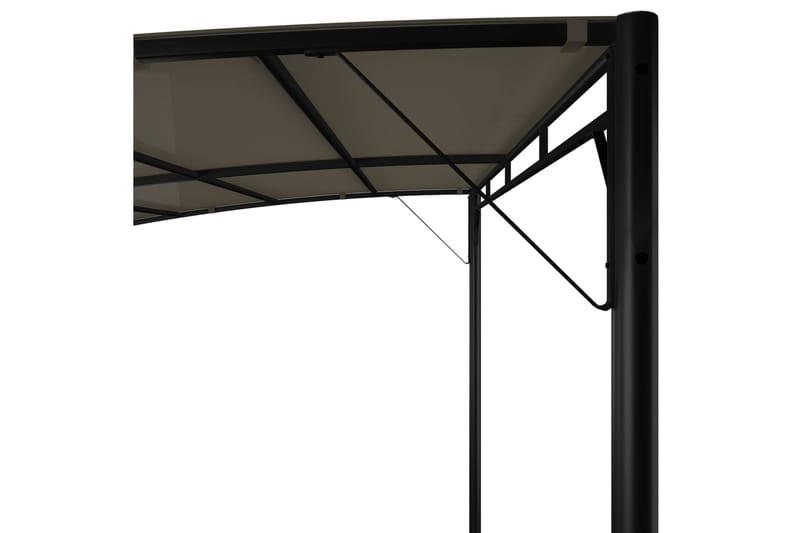 havemarkise 3x3x2,25 m gråbrun - Gråbrun - Havemøbler - Solafskærmning - Havepavilloner - Komplet pavillon
