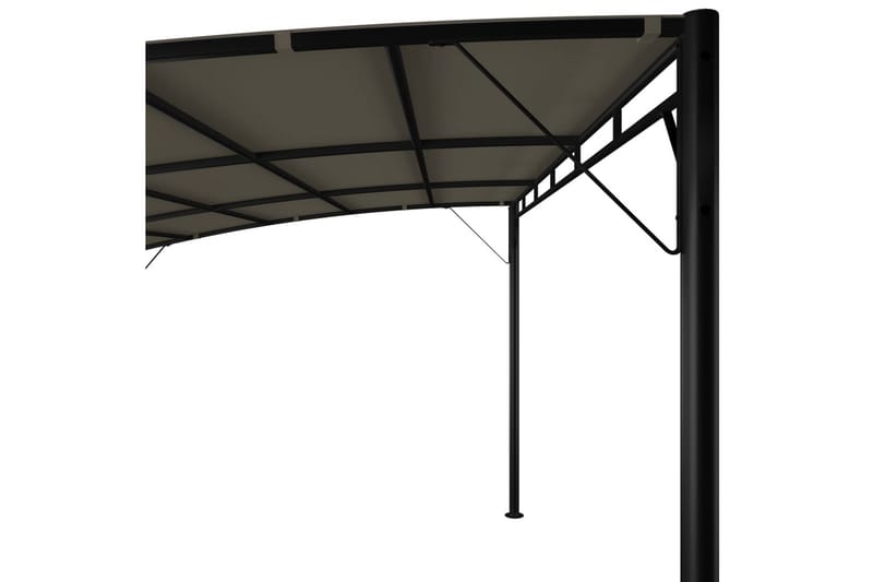 havemarkise 4x3x2,25 m gråbrun - Gråbrun - Havemøbler - Solafskærmning - Havepavilloner - Komplet pavillon