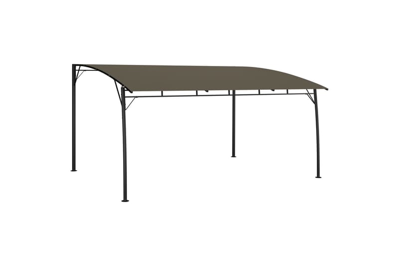havemarkise 4x3x2,25 m gråbrun - Gråbrun - Havemøbler - Solafskærmning - Havepavilloner - Komplet pavillon