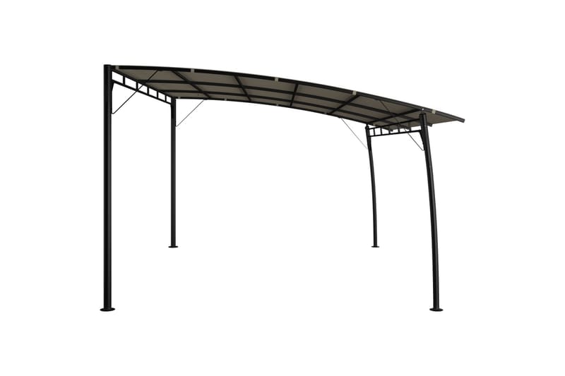 havemarkise 4x3x2,25 m gråbrun - Gråbrun - Havemøbler - Solafskærmning - Havepavilloner - Komplet pavillon