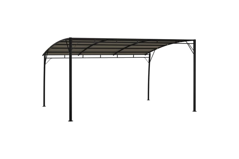 havemarkise 4x3x2,25 m gråbrun - Gråbrun - Havemøbler - Solafskærmning - Havepavilloner - Komplet pavillon