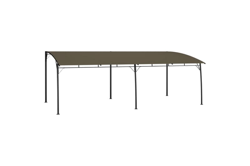 havemarkise 6x3x2,25 m gråbrun - Gråbrun - Havemøbler - Solafskærmning - Havepavilloner - Komplet pavillon