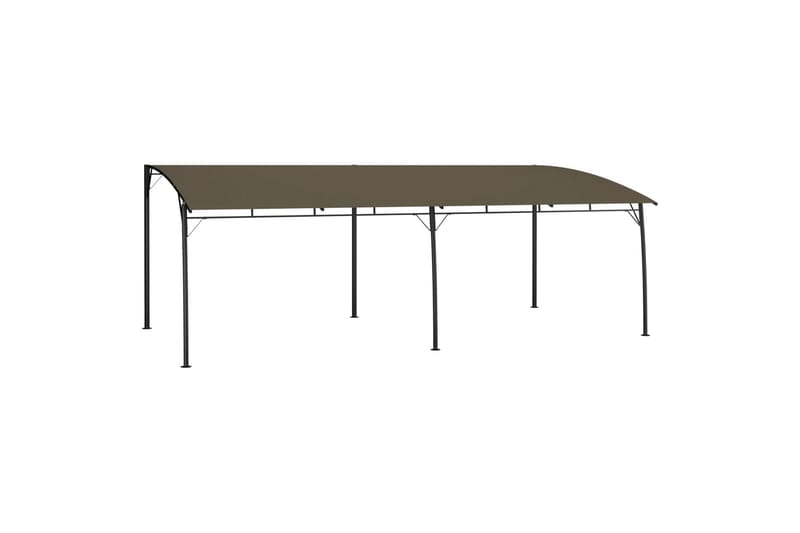 havemarkise 6x3x2,25 m gråbrun - Gråbrun - Komplet pavillon