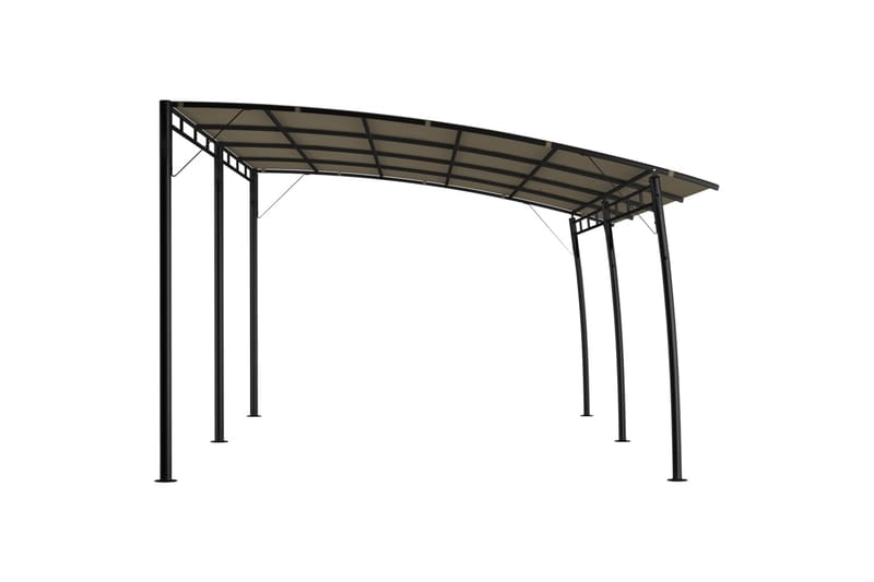 havemarkise 6x3x2,25 m gråbrun - Gråbrun - Havemøbler - Solafskærmning - Havepavilloner - Komplet pavillon