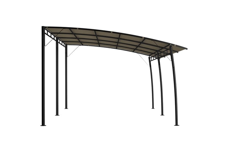 havemarkise 6x3x2,25 m gråbrun - Gråbrun - Komplet pavillon