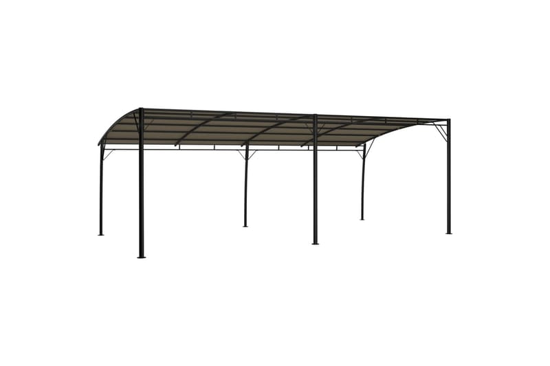 havemarkise 6x3x2,25 m gråbrun - Gråbrun - Komplet pavillon