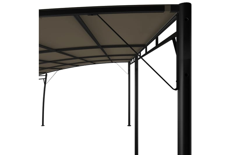 havemarkise 6x3x2,25 m gråbrun - Gråbrun - Komplet pavillon