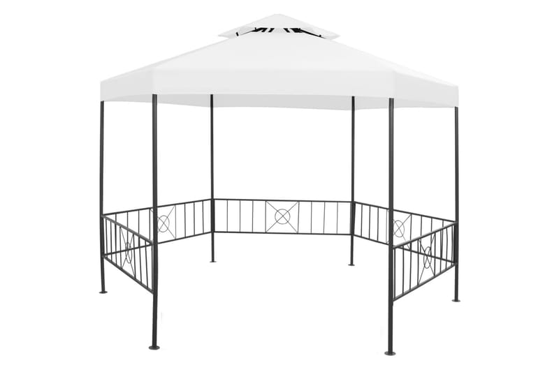 Havepavillon 323x275x265 cm 180 g/m² hvid - Hvid - Havemøbler - Solafskærmning - Havepavilloner