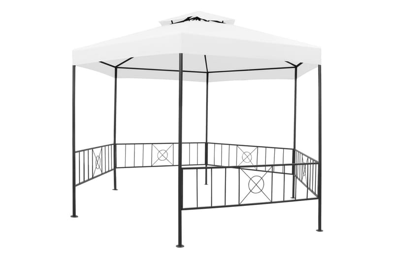 Havepavillon 323x275x265 cm 180 g/m² hvid - Hvid - Havemøbler - Solafskærmning - Havepavilloner