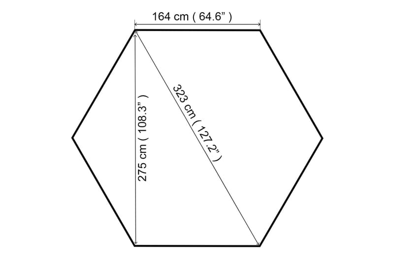 Havepavillon 323x275x265 cm 180 g/m² hvid - Hvid - Havemøbler - Solafskærmning - Havepavilloner
