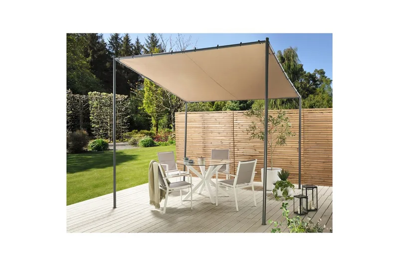 Havepergola Vimino - Taupe, sort - Havemøbler - Solafskærmning - Pergola