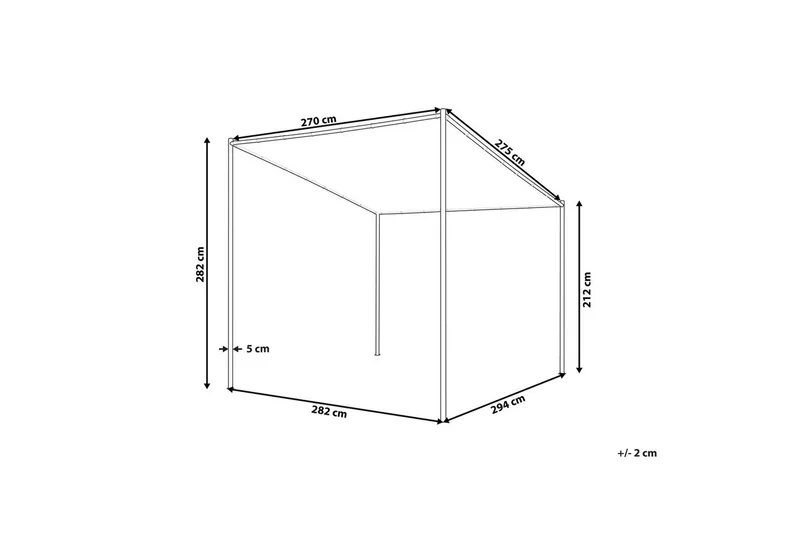 Havepergola Vimino - Taupe, sort - Havemøbler - Solafskærmning - Pergola