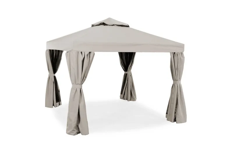 Hillerstorp Luxor Pavillon 300 x 300 cm Sand - Sand - Havemøbler - Solafskærmning - Havepavilloner - Komplet pavillon