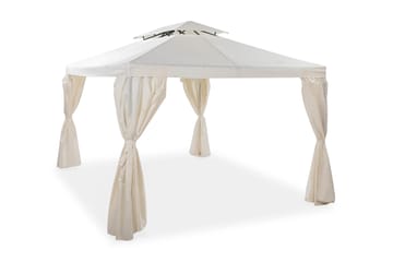 Bermuda komplet pavillon inkl. tag og vægge 3x3 m - Offwhite - Havemøbler - Solafskærmning - Havepavilloner - Komplet pavillon