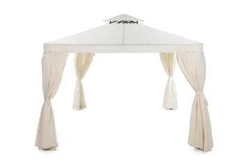 Bermuda komplet pavillon inkl. tag og vægge 3x3 m - Offwhite - Havemøbler - Solafskærmning - Havepavilloner - Komplet pavillon