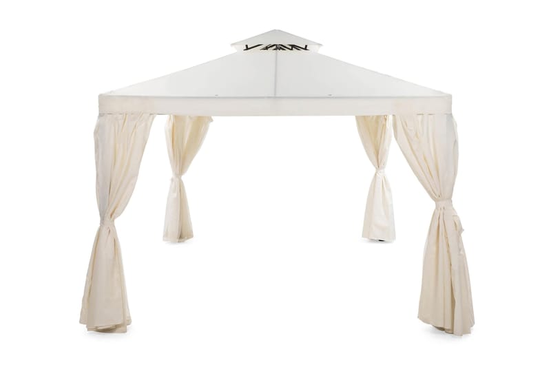 Bermuda Komplet Pavillon 3x4 m - Ink Vægge og Net Naturhvid - Havemøbler - Solafskærmning - Havepavilloner - Komplet pavillon