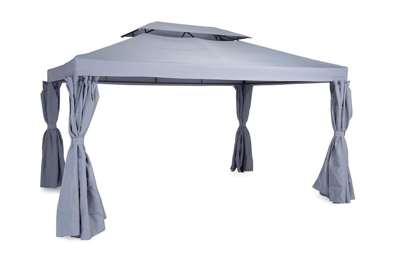 Bermuda Vægge til Pavillon 3x4 m - Lysegrå - Havemøbler - Solafskærmning - Havepavilloner - Komplet pavillon