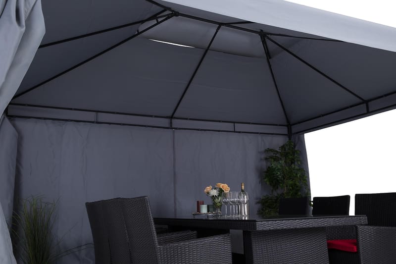 Bermuda Vægge til Pavillon 3x4 m - Lysegrå - Havemøbler - Solafskærmning - Havepavilloner - Pavillonvægge