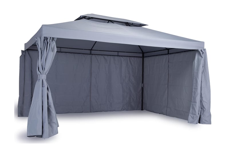 Bermuda Pavillonpakke 3x4 m inkl Pavillon vægge - /Lysegrå - Havemøbler - Solafskærmning - Havepavilloner - Komplet pavillon
