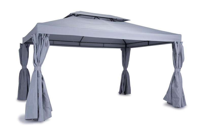 Bermuda Pavillonpakke 3x4 m inkl Pavillon vægge - /Lysegrå - Havemøbler - Solafskærmning - Havepavilloner - Komplet pavillon