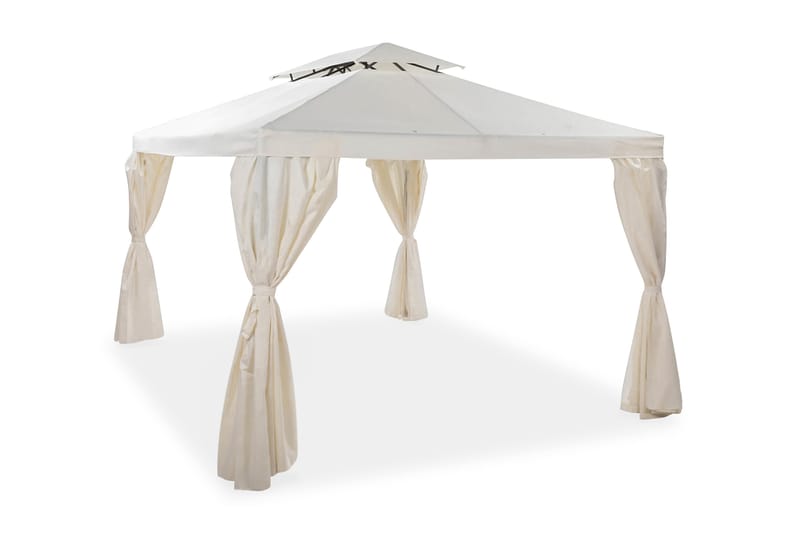 Bermuda Pavillon 3x3 m - Naturhvid - Havemøbler - Solafskærmning - Havepavilloner - Komplet pavillon