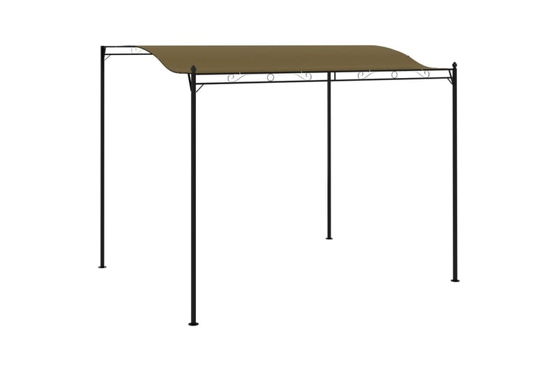 Fritstående markise 3x2,5 m 180 g/m² gråbrun - Gråbrun - Komplet pavillon