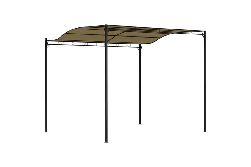 Fritstående markise 3x2,5 m 180 g/m² gråbrun - Gråbrun - Komplet pavillon