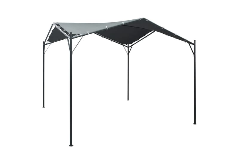 Havepavillon 3x3 M Stål Antracitgrå - Grå - Havemøbler - Solafskærmning - Havepavilloner - Komplet pavillon