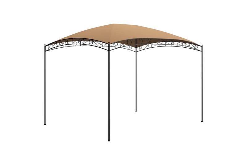 havepavillon 3x4x2,65 180 g/m² gråbrun - Gråbrun - Havemøbler - Solafskærmning - Havepavilloner - Komplet pavillon