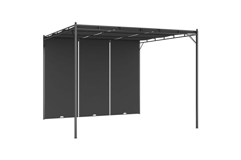 Havepavillon Med Gardin 3X3X2,25M Antracitgrå - Havemøbler - Solafskærmning - Havepavilloner - Komplet pavillon