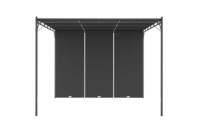 Havepavillon Med Gardin 3X3X2,25M Antracitgrå - Havemøbler - Solafskærmning - Havepavilloner - Komplet pavillon