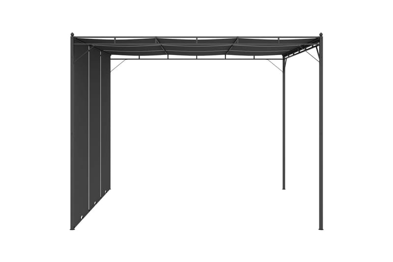Havepavillon Med Gardin 3X3X2,25M Antracitgrå - Havemøbler - Solafskærmning - Havepavilloner - Komplet pavillon