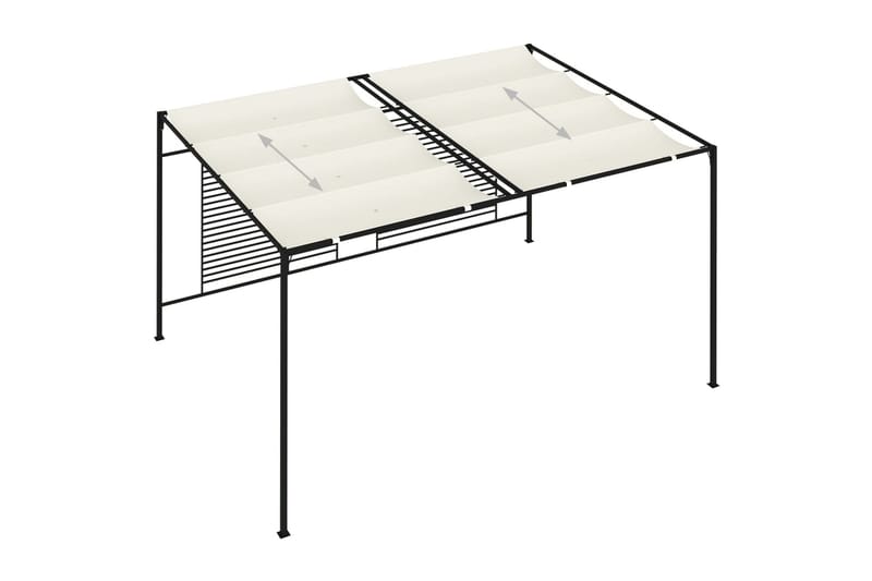 havepavillon med udtrækkeligt tag 3x4x2,3 m 180 g/m² creme - Creme - Havemøbler - Solafskærmning - Havepavilloner - Komplet pavillon