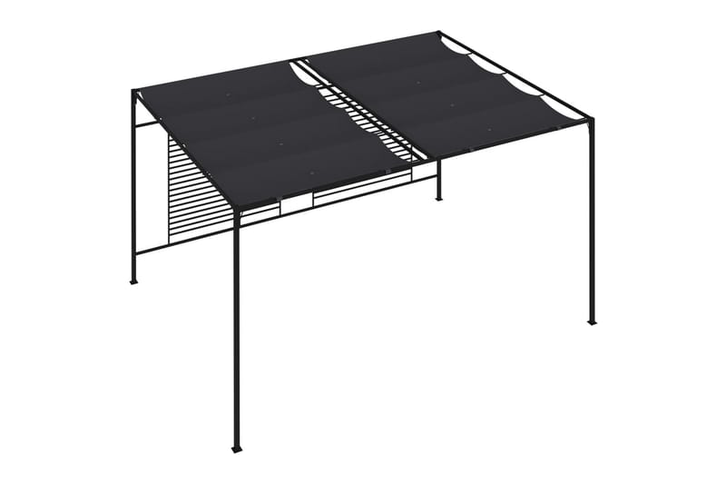 havepavillon med udtrækkeligt tag 4x3x2,3 m 180 g/m² - Antracit - Havemøbler - Solafskærmning - Havepavilloner - Komplet pavillon
