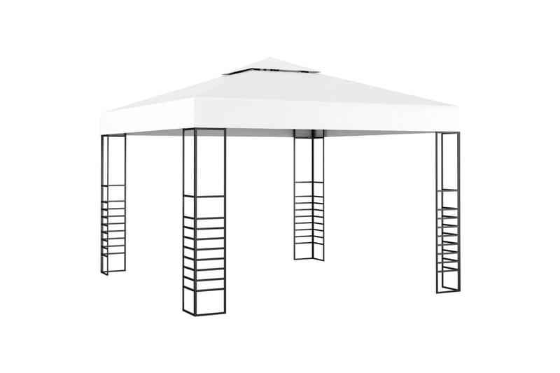 Havetelt 3x3 m Hvid - Hvid - Komplet pavillon