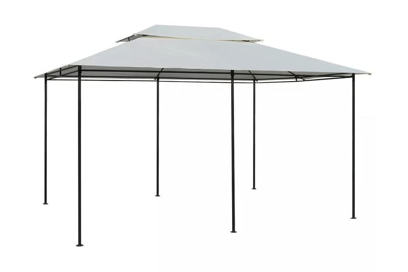 Havetelt Med Gardiner 4 X 3 M Hvid - Hvid - Havemøbler - Solafskærmning - Havepavilloner - Komplet pavillon