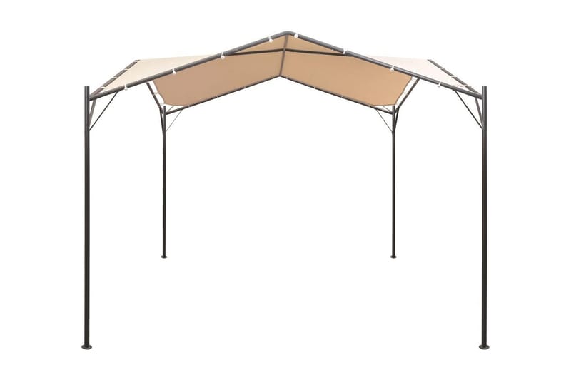 Lysthus Pavillon Telt Med Baldakin 3 X 3 M Stål Beige - Beige - Havemøbler - Solafskærmning - Havepavilloner - Komplet pavillon