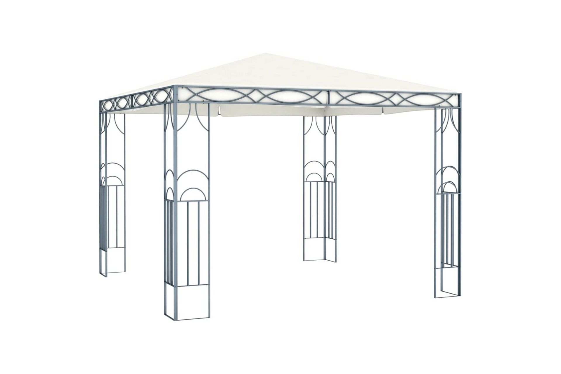 pavillon 300 x 300 cm cremefarvet - Creme - Havemøbler - Solafskærmning - Havepavilloner - Komplet pavillon