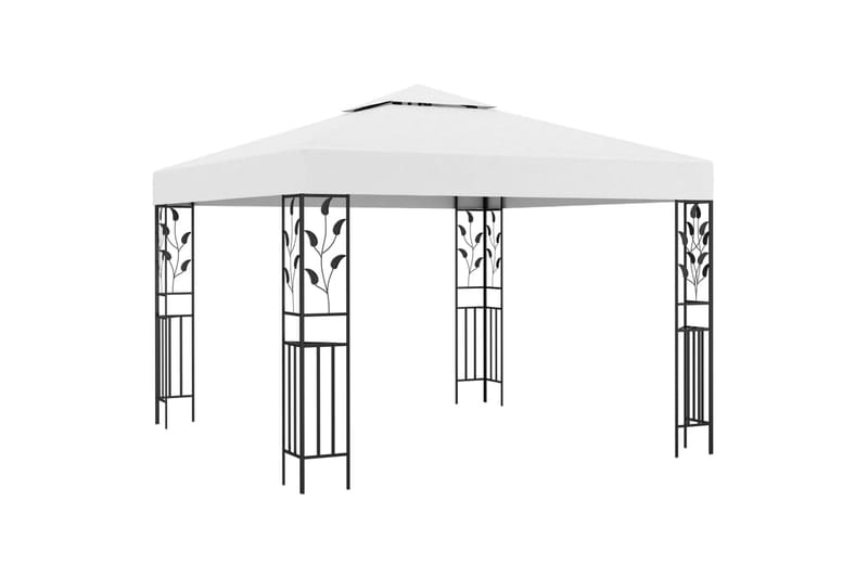 Pavillon 3x3 m 180 g/m² hvid - Hvid - Komplet pavillon