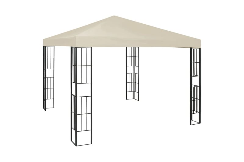 Pavillon 3x3 m Cremefarvet - Creme - Havemøbler - Solafskærmning - Havepavilloner - Komplet pavillon