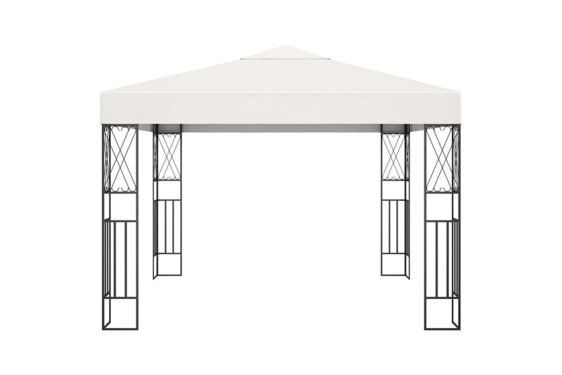 Pavillon 3x3 M Stof Cremefarvet - Creme - Havemøbler - Solafskærmning - Havepavilloner - Komplet pavillon