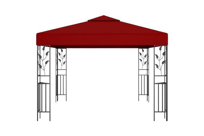 Pavillon 3x3 m Vinrød - Rød - Havemøbler - Solafskærmning - Havepavilloner - Komplet pavillon