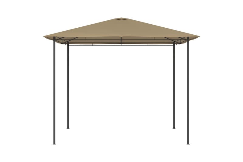 pavillon 3x3x2,6 m 160 g/m² gråbrun - Gråbrun - Havemøbler - Solafskærmning - Havepavilloner - Komplet pavillon