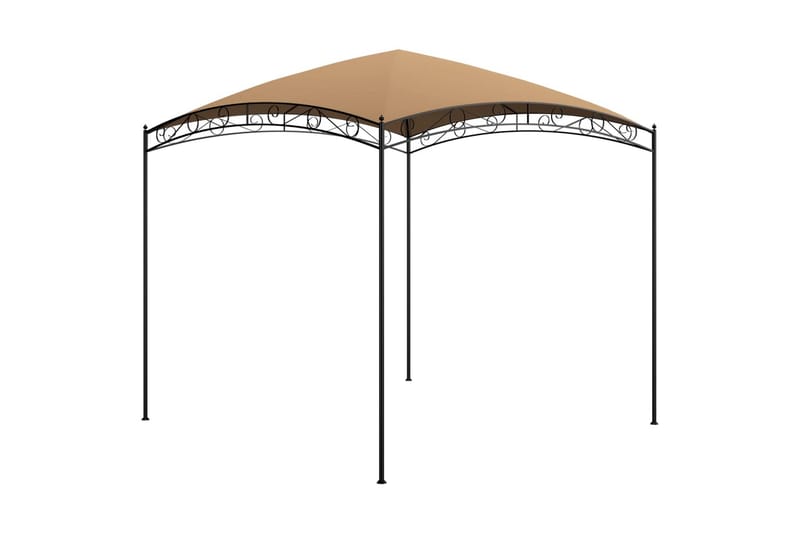 pavillon 3x3x2,65 cm 180 g/m² gråbrun - Gråbrun - Havemøbler - Solafskærmning - Havepavilloner - Komplet pavillon