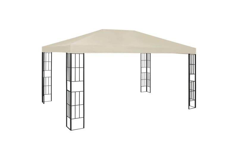 Pavillon 3x4 M Cremefarvet - Creme - Havemøbler - Solafskærmning - Havepavilloner - Komplet pavillon
