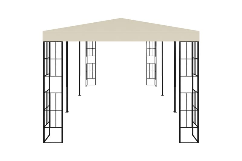 Pavillon 3x6 m Cremefarvet - Creme - Havemøbler - Solafskærmning - Havepavilloner - Komplet pavillon