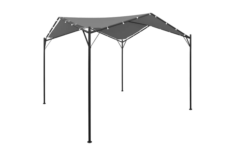 Pavillon 4 X 4 M Antracitgrå - Grå - Havemøbler - Solafskærmning - Havepavilloner - Komplet pavillon
