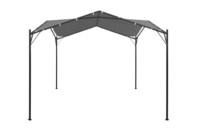 Pavillon 4 X 4 M Antracitgrå - Grå - Havemøbler - Solafskærmning - Havepavilloner - Komplet pavillon